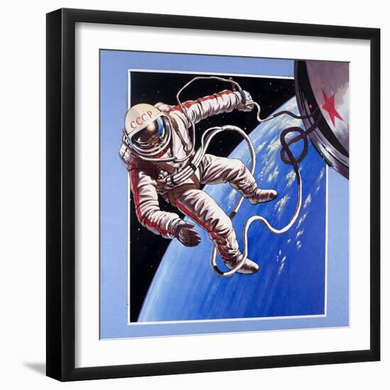 Space-Walk, from 'Famous Firsts'-Wilf Hardy-Framed Giclee Print