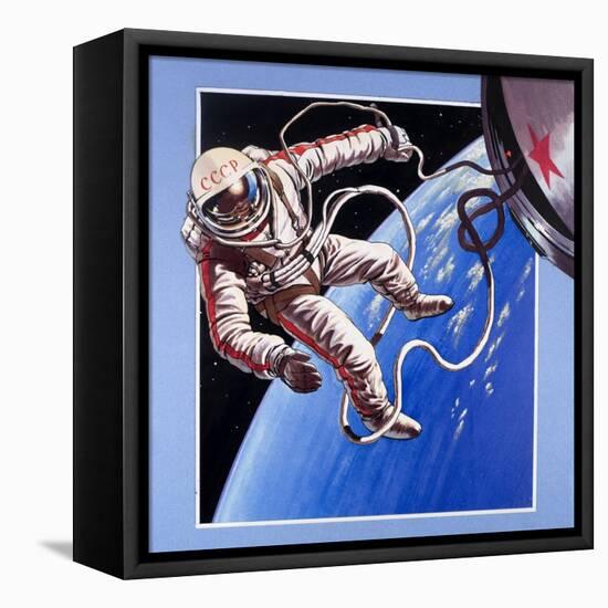 Space-Walk, from 'Famous Firsts'-Wilf Hardy-Framed Stretched Canvas