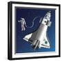 Space Walk-Nikola Knezevic-Framed Art Print