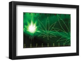 Space-Weed Supernova-null-Framed Art Print