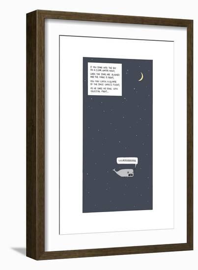 Space Whale-Reza Farazmand-Framed Art Print