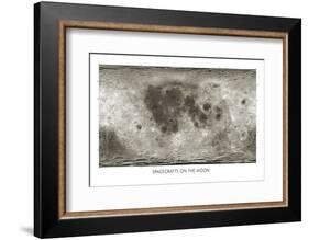 Spacecraft on the Moon, Lunar Map-Detlev Van Ravenswaay-Framed Photographic Print