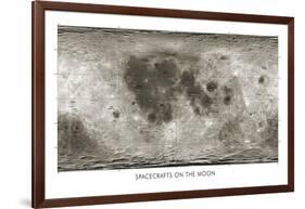 Spacecraft on the Moon, Lunar Map-Detlev Van Ravenswaay-Framed Photographic Print