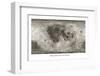 Spacecraft on the Moon, Lunar Map-Detlev Van Ravenswaay-Framed Premium Photographic Print