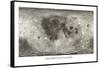 Spacecraft on the Moon, Lunar Map-Detlev Van Ravenswaay-Framed Stretched Canvas