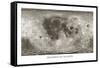 Spacecraft on the Moon, Lunar Map-Detlev Van Ravenswaay-Framed Stretched Canvas