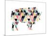 Spaced Bull Triangles-OnRei-Mounted Art Print