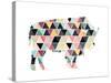 Spaced Bull Triangles-OnRei-Stretched Canvas