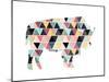 Spaced Bull Triangles-OnRei-Mounted Art Print