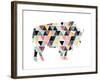 Spaced Bull Triangles-OnRei-Framed Art Print