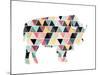 Spaced Bull Triangles-OnRei-Mounted Art Print