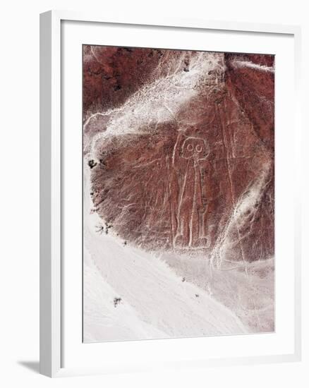 Spaceman, Lines and Geoglyphs of Nasca, UNESCO World Heritage Site, Peru, South America-Christian Kober-Framed Photographic Print