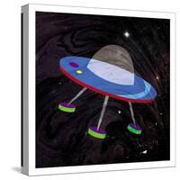 Spaceship Adventure Four-Jace Grey-Stretched Canvas