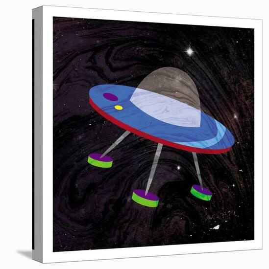 Spaceship Adventure Four-Jace Grey-Stretched Canvas