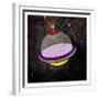 Spaceship Adventure Three-Jace Grey-Framed Premium Giclee Print