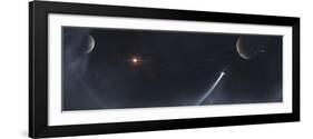 Spaceship Escaping from a Sun Which Is About to Implode-Stocktrek Images-Framed Photographic Print