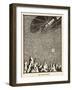 Spaceship from Earth Approaches the Rocky Surface of Venus-null-Framed Art Print