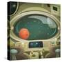 Spaceship Interior-Benchart-Stretched Canvas