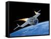 SpaceShipOne, Artwork-Henning Dalhoff-Framed Stretched Canvas