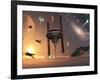 Spaceships Used by Different Alien Races are Scattered Throughout the Galaxy-Stocktrek Images-Framed Photographic Print