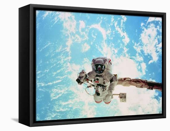 Spacewalk During Shuttle Mission STS-69-null-Framed Stretched Canvas