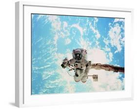 Spacewalk During Shuttle Mission STS-69-null-Framed Photographic Print