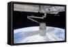 Spacex Dragon During its Docking with the International Space Station-null-Framed Stretched Canvas