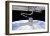 Spacex Dragon During its Docking with the International Space Station-null-Framed Photographic Print