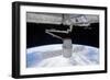 Spacex Dragon During its Docking with the International Space Station-null-Framed Photographic Print