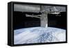 Spacex Dragon During its Docking with the International Space Station-null-Framed Stretched Canvas