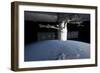 Spacex Dragon During its Docking with the International Space Station-null-Framed Photographic Print