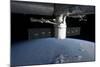 Spacex Dragon During its Docking with the International Space Station-null-Mounted Photographic Print