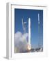 Spacex?S Falcon 9 Rocket and Dragon Spacecraft Lift Off from Cape Canaveral Air Force Station-null-Framed Photo