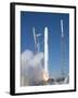 Spacex?S Falcon 9 Rocket and Dragon Spacecraft Lift Off from Cape Canaveral Air Force Station-null-Framed Photo