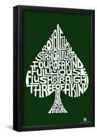 Spade Poker Hands Text Poster-null-Framed Poster