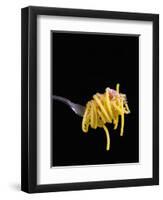 Spaghetti Alla Carbonara, Italian Pasta Dish Based on Eggs, Cheese, Bacon and Black Pepper, Italy-Nico Tondini-Framed Premium Photographic Print