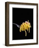 Spaghetti Alla Carbonara, Italian Pasta Dish Based on Eggs, Cheese, Bacon and Black Pepper, Italy-Nico Tondini-Framed Photographic Print