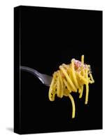 Spaghetti Alla Carbonara, Italian Pasta Dish Based on Eggs, Cheese, Bacon and Black Pepper, Italy-Nico Tondini-Stretched Canvas