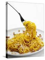 Spaghetti Alla Carbonara, Italy, Europe-Angelo Cavalli-Stretched Canvas