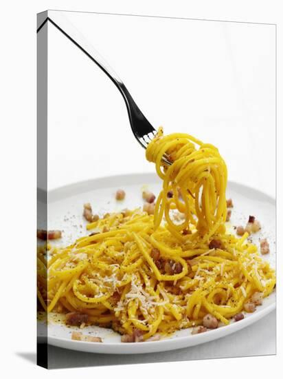 Spaghetti Alla Carbonara, Italy, Europe-Angelo Cavalli-Stretched Canvas