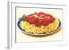 Spaghetti Bolognese-null-Framed Art Print