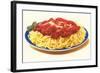 Spaghetti Bolognese-null-Framed Art Print