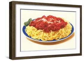 Spaghetti Bolognese-null-Framed Art Print