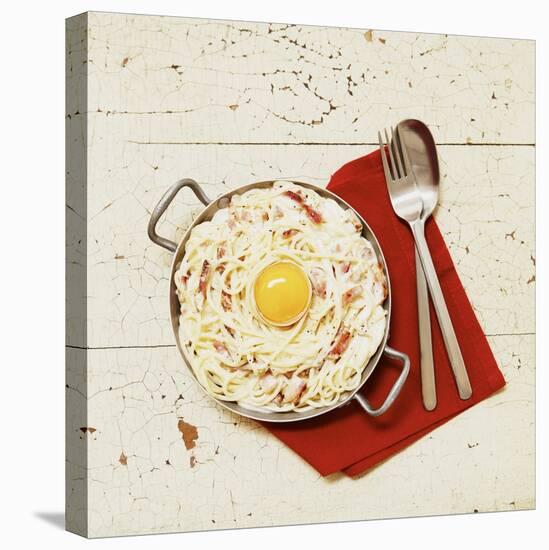 Spaghetti Carbonara with Egg-Thomas Dhellemmes-Stretched Canvas