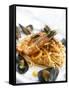 Spaghetti Di Frutti Di Mare (Spaghetti with Seafood)-null-Framed Stretched Canvas