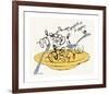 Spaghetti is So Slippery, c. 1958-Andy Warhol-Framed Giclee Print