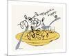 Spaghetti is So Slippery, c. 1958-Andy Warhol-Mounted Giclee Print