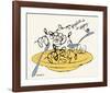 Spaghetti is So Slippery, c. 1958-Andy Warhol-Framed Art Print