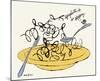 Spaghetti is So Slippery, c. 1958-Andy Warhol-Mounted Art Print