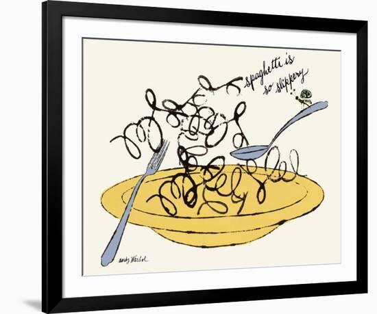 Spaghetti is So Slippery, c. 1958-Andy Warhol-Framed Art Print